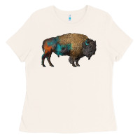 Bone leopard bison Ladies Tee - RanaPortraitStore