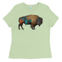 Matcha leopard bison Ladies Tee - RanaPortraitStore