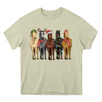 Mossy horses with christmas Heavy Core Tee - MaliasSmallBusiness
