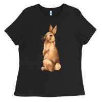 Black Bunny Ladies Tee - NancyCooperArtShop