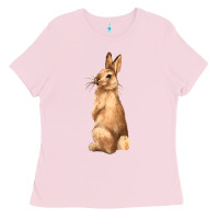 Bubblegum Pink Bunny Ladies Tee - NancyCooperArtShop