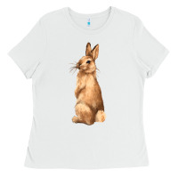 White Bunny Ladies Tee - NancyCooperArtShop