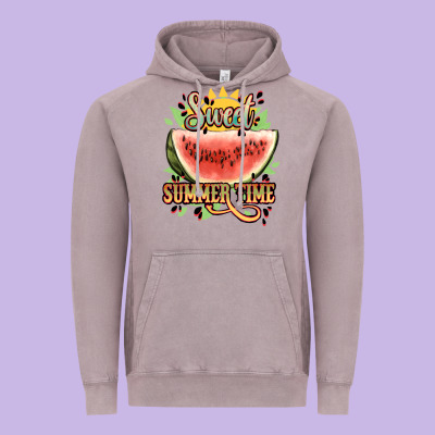Sweet Summer Time Watermelon Vintage Hoodie Designed By Nancycooperartshop
