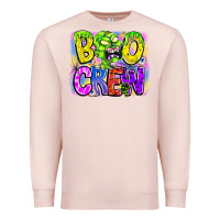 Pale Pink boo crew Premium Sweatshirt - CowhideDigitalArt