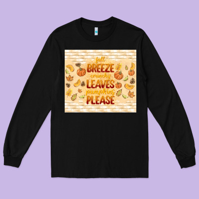 Fall Breeze Crunchy Leaves Long Sleeve Tee Designed By Tumblerdesignbyshophia