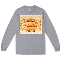 Heather Grey fall breeze crunchy leaves Long Sleeve Tee - TumblerDesignByShophia