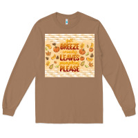 Toasted Coconut fall breeze crunchy leaves Long Sleeve Tee - TumblerDesignByShophia