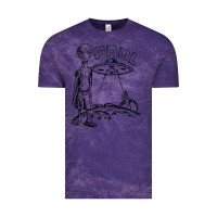 Cloud Purple the alien paul Vintage Tee - lanVoArt
