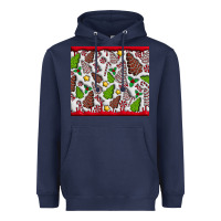 Navy Christmas Cakes Heavyweight Hoodie - CowhideDigitalArt