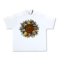 White sunflower camouflage and leopard 2 Urban Heavy Tee - JahusDesignShop
