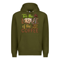 Army Green for the love of the coffee bbs Premium Hoodie - BundleAndBundleShop