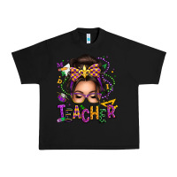 Black mardi gras teacher caucasian messy bun Urban Heavy Tee - texasbilliewilder