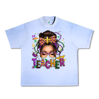 Grape Ice mardi gras teacher caucasian messy bun Urban Heavy Tee - texasbilliewilder