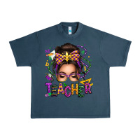 Midnight Navy mardi gras teacher caucasian messy bun Urban Heavy Tee - texasbilliewilder