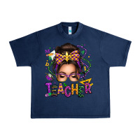 Navy mardi gras teacher caucasian messy bun Urban Heavy Tee - texasbilliewilder