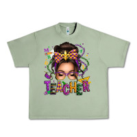 Oil Green mardi gras teacher caucasian messy bun Urban Heavy Tee - texasbilliewilder