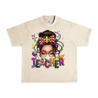 Sandshell mardi gras teacher caucasian messy bun Urban Heavy Tee - texasbilliewilder