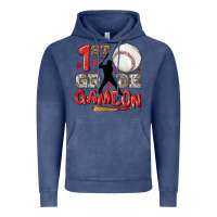 Vintage Denim back to school 1st baseball game on Vintage Hoodie - NancyCooperArtShop