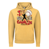 Vintage Mustard back to school 1st baseball game on Vintage Hoodie - NancyCooperArtShop