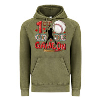 Vintage Olive back to school 1st baseball game on Vintage Hoodie - NancyCooperArtShop