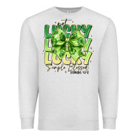 Oatmeal Heather Not Lucky Simply Blessed Premium Sweatshirt - CowhideDigitalArt