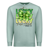 Seafoam Not Lucky Simply Blessed Premium Sweatshirt - CowhideDigitalArt