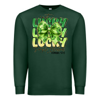 Sports Green Not Lucky Simply Blessed Premium Sweatshirt - CowhideDigitalArt