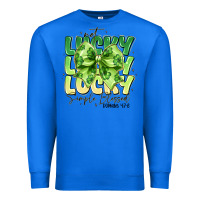 True Royal Not Lucky Simply Blessed Premium Sweatshirt - CowhideDigitalArt