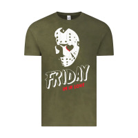 Vintage Olive friday the 13th friday i'm in love vintage style horror halloween t sh Vintage Tee - lanVoArt