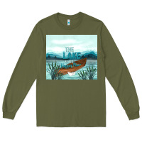 Army Green the lake is my happy place Long Sleeve Tee - TumblerDesignByShophia