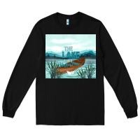 Black the lake is my happy place Long Sleeve Tee - TumblerDesignByShophia