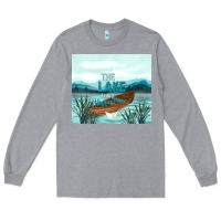 Heather Grey the lake is my happy place Long Sleeve Tee - TumblerDesignByShophia