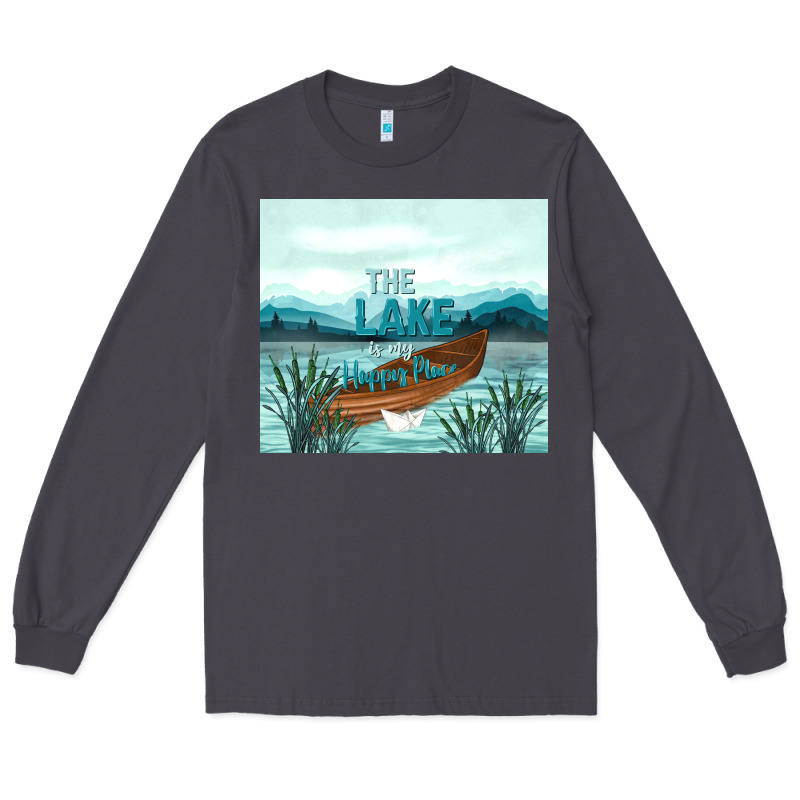 The Lake Is My Happy Place Long Sleeve Tee by TumblerDesignByShophia | Teevron