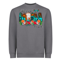 Storm Glitter Dirt Mama Of Both Cow Flowers Heavyweight Sweatshirt - CowCowDesign