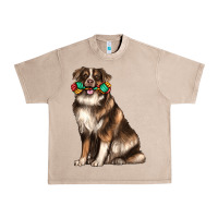 French Oak australian shepherd with rope toy Urban Heavy Tee - texasbilliewilder