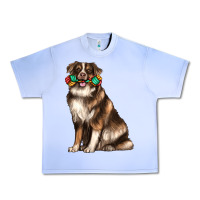Grape Ice australian shepherd with rope toy Urban Heavy Tee - texasbilliewilder