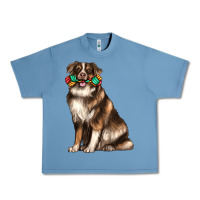Pebble Blue australian shepherd with rope toy Urban Heavy Tee - texasbilliewilder