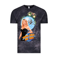 Cloud Black not of this earth girls are easy mixup Vintage Tee - lanVoArt