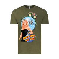 Vintage Olive not of this earth girls are easy mixup Vintage Tee - lanVoArt