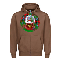 Snow Globe Christmas Ornament Zipper Hoodie | Teevron