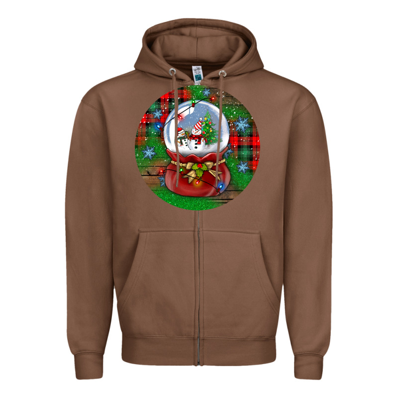 Snow Globe Christmas Ornament Zipper Hoodie by BundleAndBundleShop | Teevron
