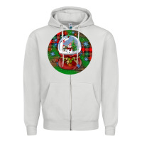 Dove Grey snow globe christmas ornament Zipper Hoodie - BundleAndBundleShop