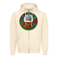Sandshell snow globe christmas ornament Zipper Hoodie - BundleAndBundleShop