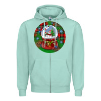 Seafoam snow globe christmas ornament Zipper Hoodie - BundleAndBundleShop