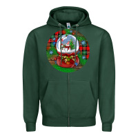 Sports Green snow globe christmas ornament Zipper Hoodie - BundleAndBundleShop