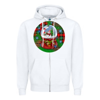 White snow globe christmas ornament Zipper Hoodie - BundleAndBundleShop