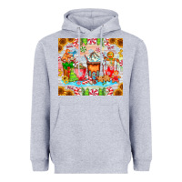 Heather Grey christmas coffee class Heavyweight Hoodie - CowhideDigitalArt