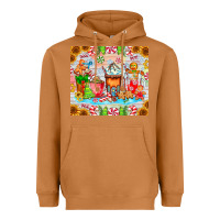 Meerkat christmas coffee class Heavyweight Hoodie - CowhideDigitalArt
