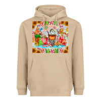 Mushroom christmas coffee class Heavyweight Hoodie - CowhideDigitalArt