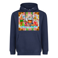Navy christmas coffee class Heavyweight Hoodie - CowhideDigitalArt